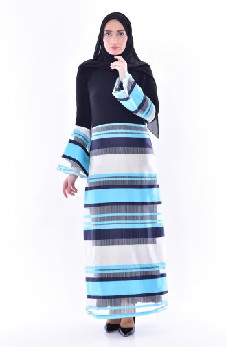 Blue Hijab Dress 0135-04