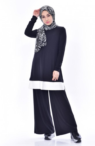 Tunik Pantolon İkili Takım 8125-05 Siyah