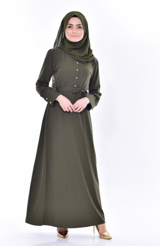 Green Hijab Dress 1159-05