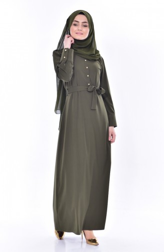 Green Hijab Dress 1159-05