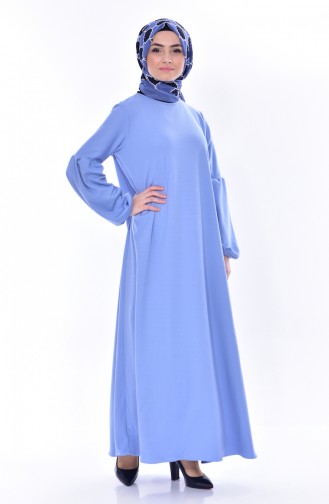 Baby Blue Hijab Dress 0240-03