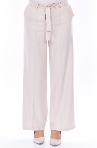 Loose Trousers with Belt 31240-03 Beige 31240-03