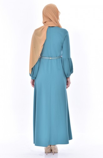 Green Almond Hijab Dress 5120-02