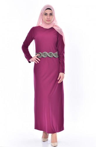 Fuchsia Hijab Dress 4455-03
