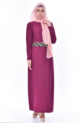Fuchsia Hijab Dress 4455-03