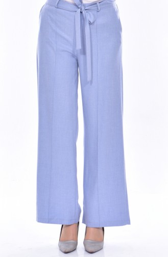 Pantalon Large a Ceinture 31240-02 Bleu 31240-02