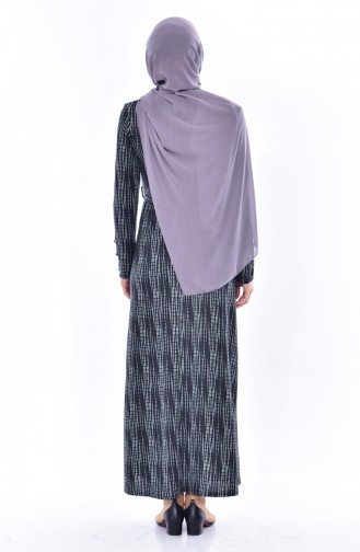 Schwarz Hijab Kleider 0527-04