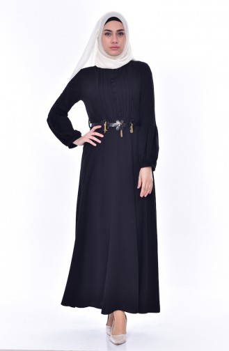 Black Hijab Dress 5120-06