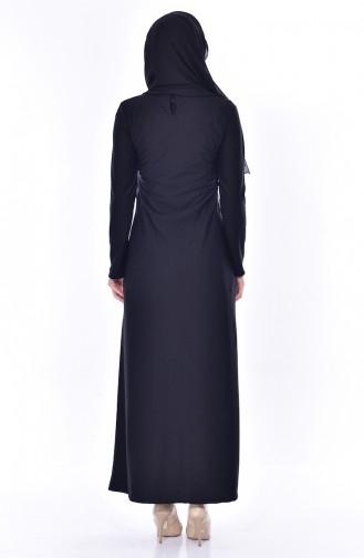 Kleid mit Spitzen 4455-02 Schwarz 4455-02