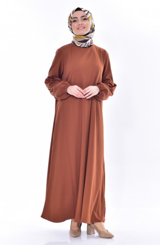 Tan Hijab Dress 0240-01
