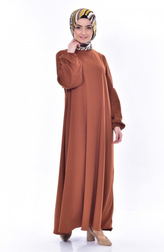 Tan Hijab Dress 0240-01