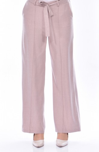 Belted Wide-leg Pants 31240-01 Mink 31240-01