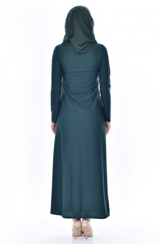 Emerald Green Hijab Dress 4455-06