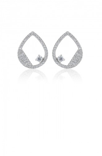 Silver Gray Earrings 21029