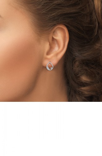 Silver Gray Earring 21029