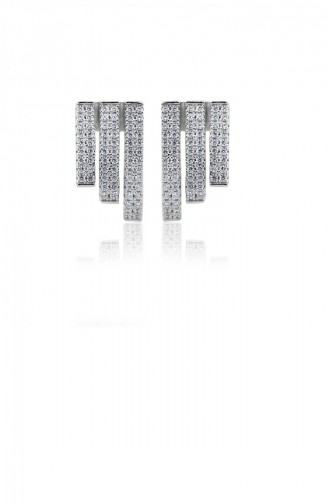 Silver Gray Earrings 20987