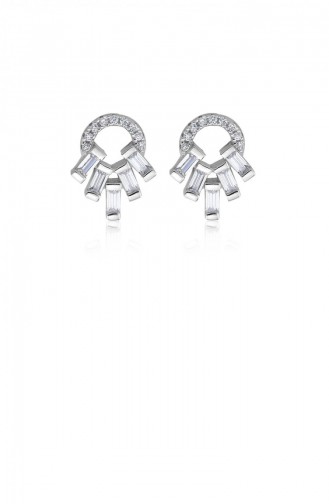 Silver Gray Earrings 21036