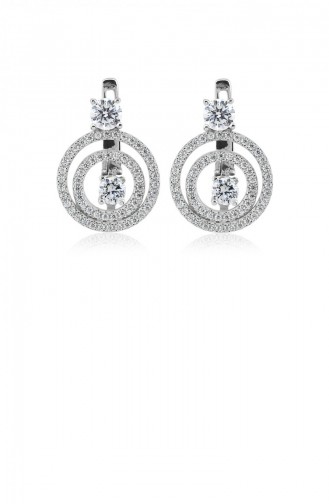 Silver Gray Earrings 21002