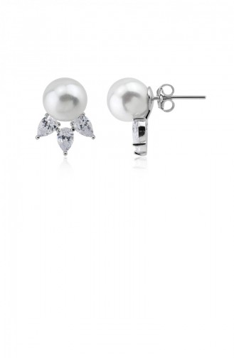 Silver Gray Earrings 21025