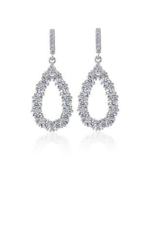 Silver Gray Earrings 20993