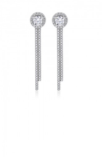 Silver Gray Earrings 21009