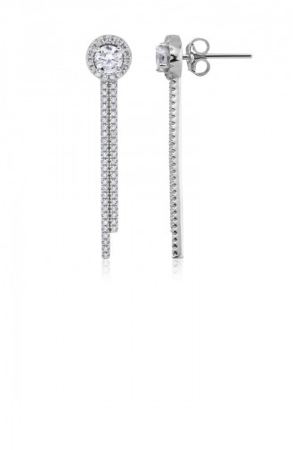 Silver Gray Earrings 21009