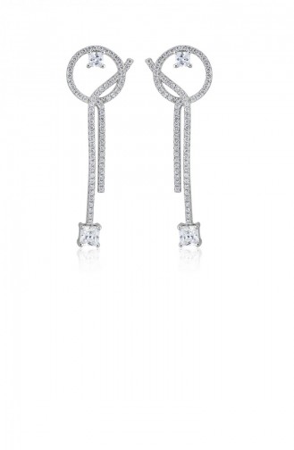 Silver Gray Earrings 21015