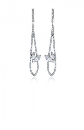Silver Gray Earrings 21016