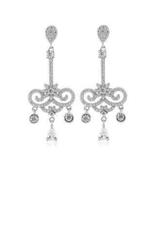 Silver Gray Earrings 21019