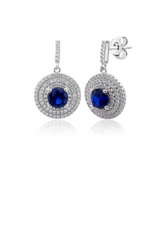 Navy Blue Earrings 20573