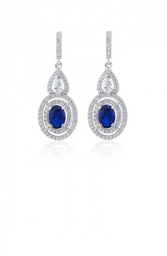 Navy Blue Earrings 20766