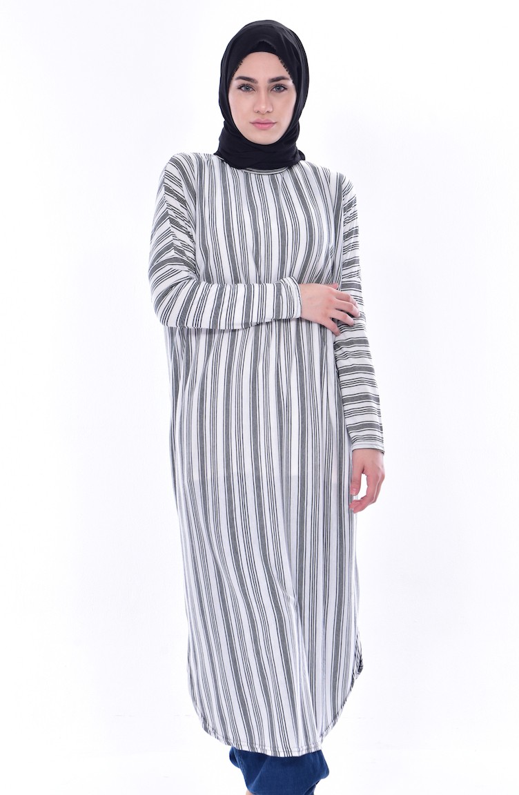 Bebe yarasa kol çizgili tunik modeli Bebe yarasa kol çizgili tunik modeli