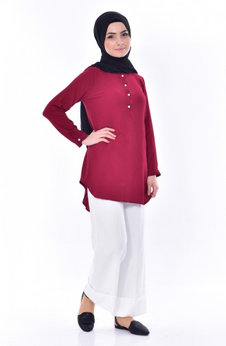 Judge Collar Asymmetric Tunic 0800-04 Bordeaux 0800-04