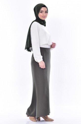 Asymmetric Skirt 2021-10 Khaki 2021-10