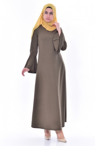 فستان كاكي 0124-10
