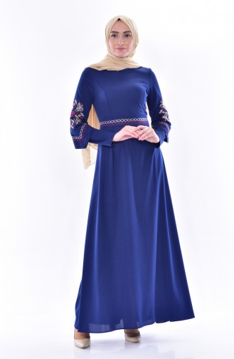 Indigo Hijab Dress 0537-02