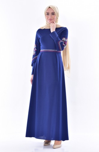 Indigo Hijab Dress 0537-02