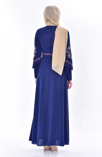 Indigo Hijab Dress 0537-02