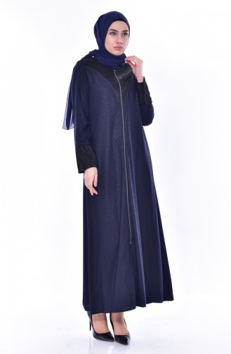 Garnish Abaya 3001-02 Navy Blue 3001-02