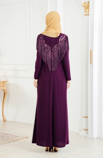 Lila Hijab-Abendkleider 4004-01