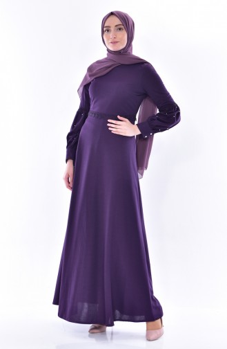 Purple Hijab Dress 0529-03