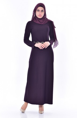 Kleid mit Spitzen 4455-05 Lila 4455-05