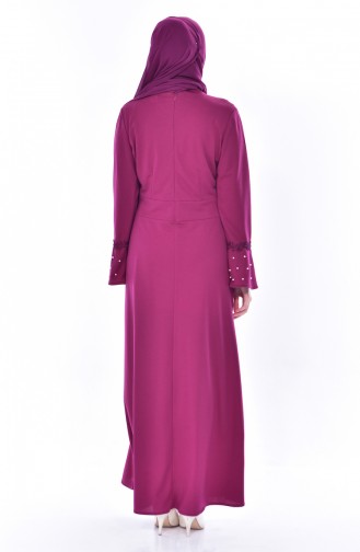 Lace Pearls Dress 9239-01Plum 9239-01