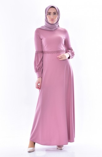 Powder Hijab Dress 0529-04