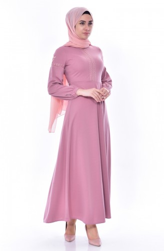 Powder Hijab Dress 0536-04
