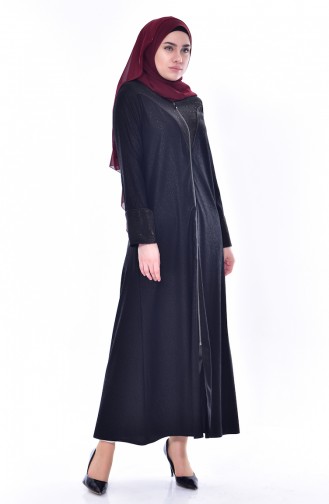 Abaya Garnie 3001-01 Noir 3001-01