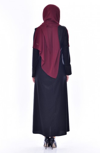 Abaya Garnie 3001-01 Noir 3001-01