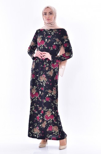 Black Hijab Dress 3821-01