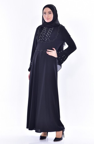 Lace Pearls Dress 9239-05 Black 9239-05