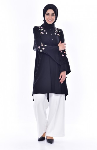 Pearl Embroidered Tunic 3185-01 Black 3185-01